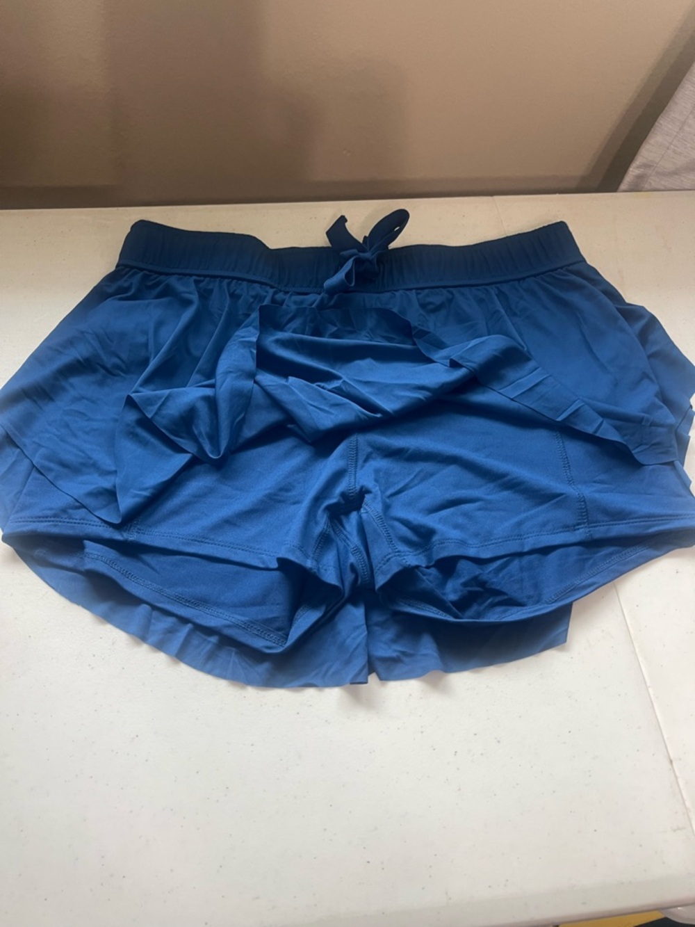 Zenana Outfitters Blue Athletic Skort with Drawstring Waist - Picture 5 of 9